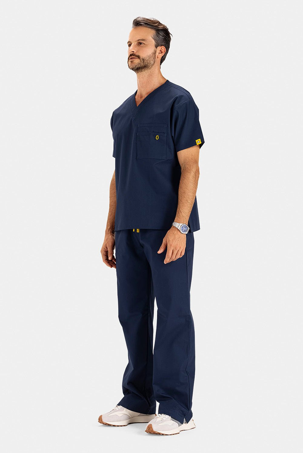 scrub top unisex men women navy