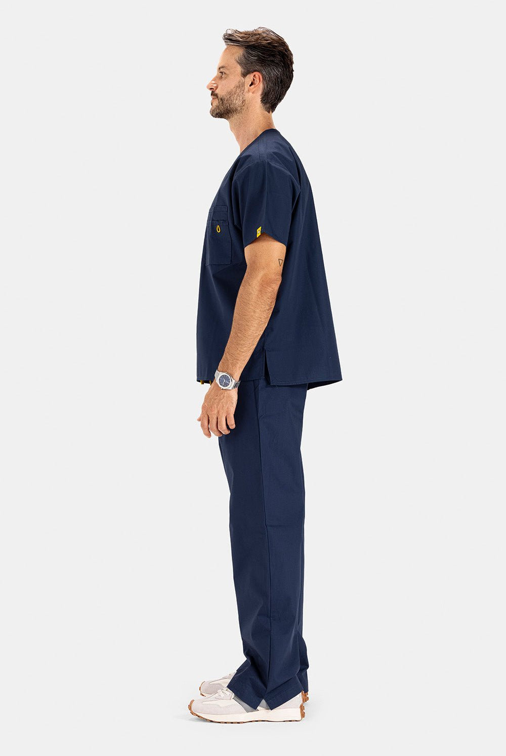 scrub top unisex men women navy