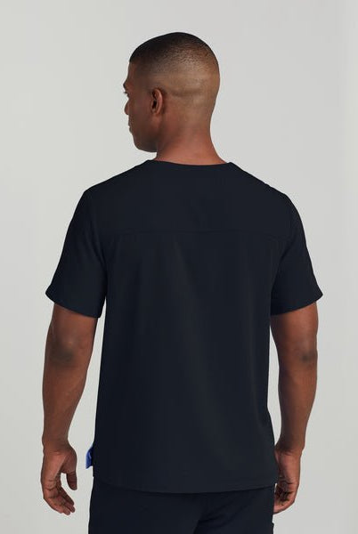 white-cross-crft-men-v-nck-top-BLACK