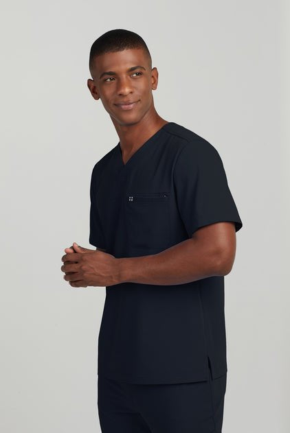 white-cross-crft-men-v-nck-top-BLACK