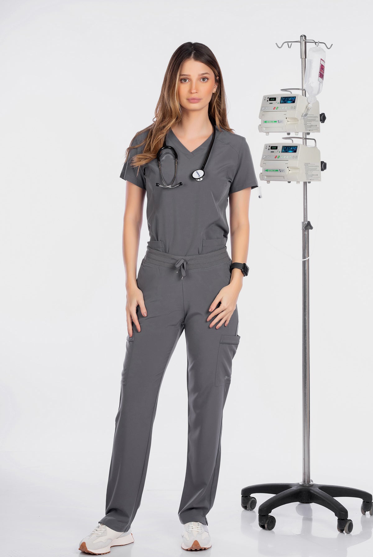 white-cross-fit-scrubs-female-SURGICAL GREEN