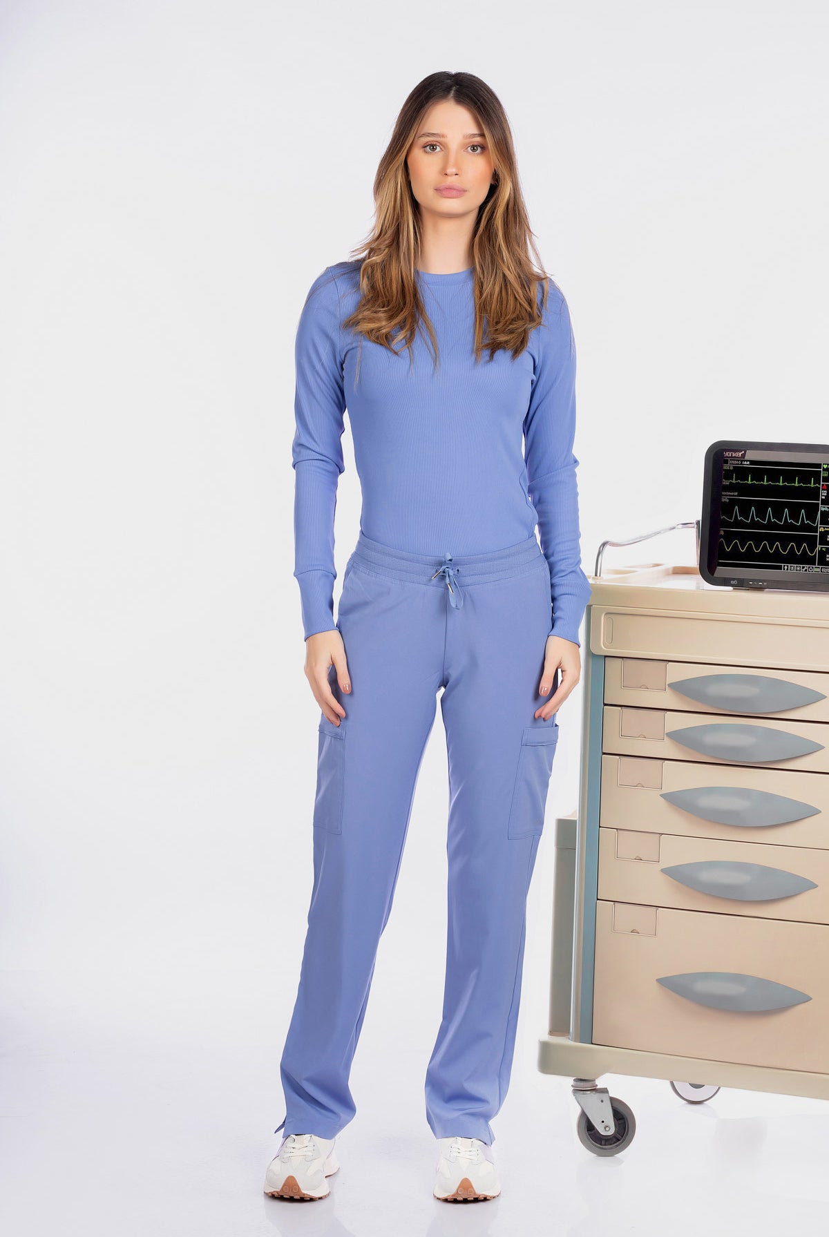 white-cross-fit-scrubs-female-BABY BLUE