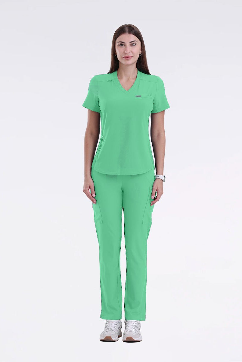 landau-forward-women-top-لاندو-فوروارد-قميص-نسائي-SURGICAL GREEN
