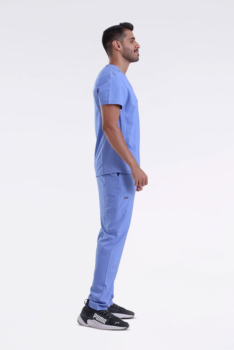 landau-forward-men-v- Scrub Top - سكراب طبي رجالي -CIELBLUE