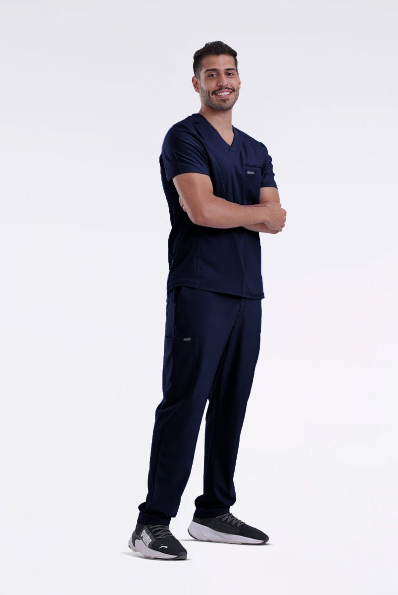 landau-forward-men-v- Scrub Top -لاندو-فوروارد-قميص-رجالي-CIELBLUE