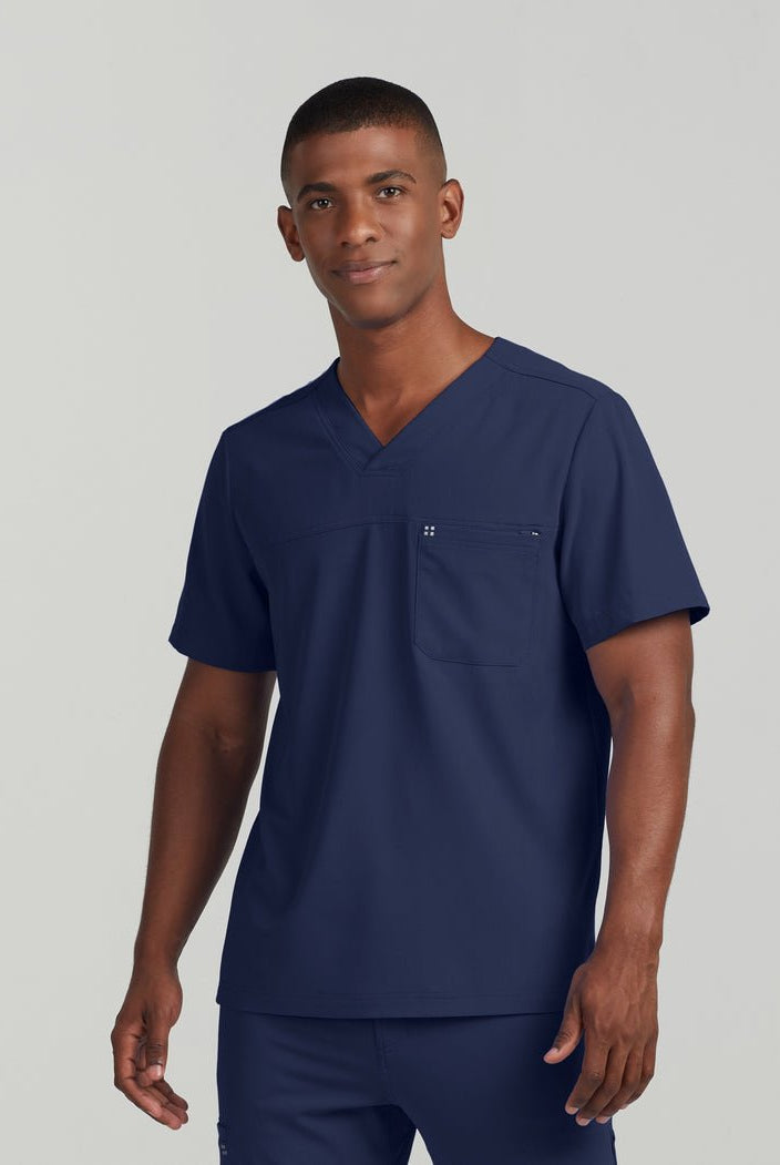 white-cross-crft-men-v-nck-top-BLACK