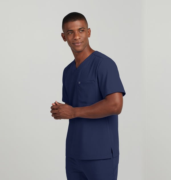white-cross-crft-men-v-nck-top-BLACK
