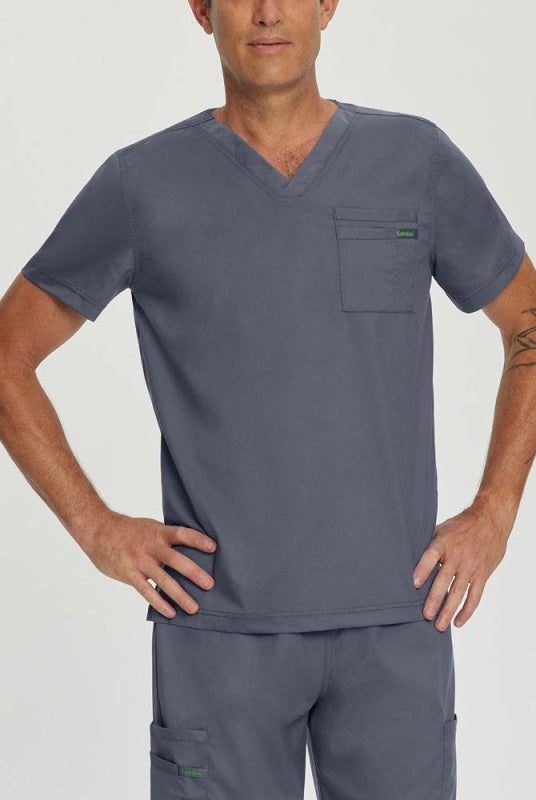 LANDAU PROFLEX MEN V-NECK TOP - Drs Lounge