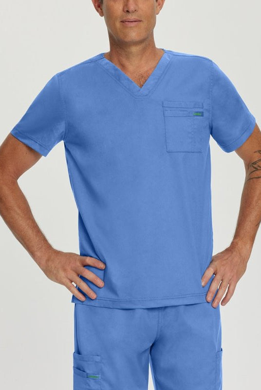 LANDAU PROFLEX MEN V-NECK TOP - Drs Lounge