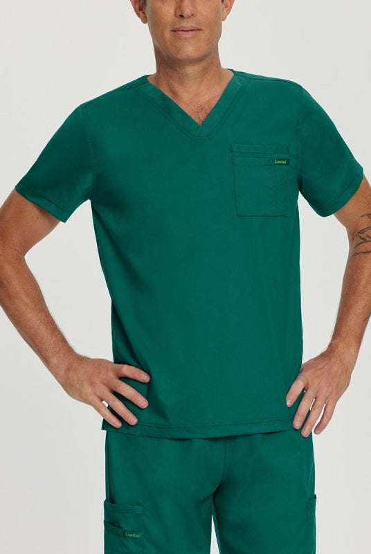 LANDAU PROFLEX MEN V-NECK TOP - Drs Lounge