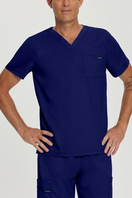 LANDAU PROFLEX MEN V-NECK TOP - Drs Lounge