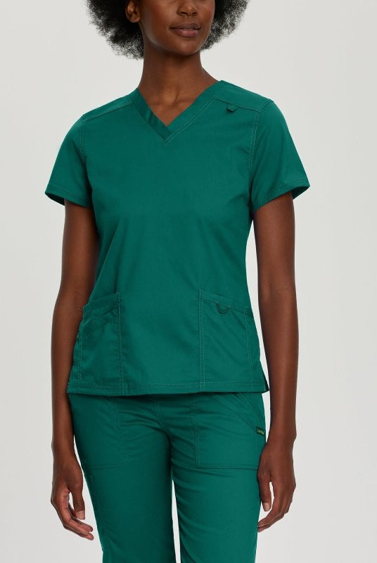 LANDAU PROFLEX WOMEN V NCK TOP - Drs Lounge