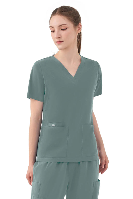 PARKLEY QUANTUM WOMEN 5 PCKT VNECK TOP - AURORA - Drs Lounge