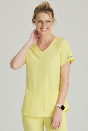 SKECHERS BREEZE 3 - POCKET CURVED V - NECK WOMEN SCRUB TOP SK101 - Drs Lounge