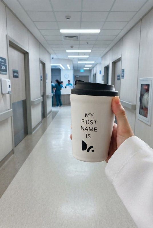 White Stainless Steel Dr Mug - Drs Lounge