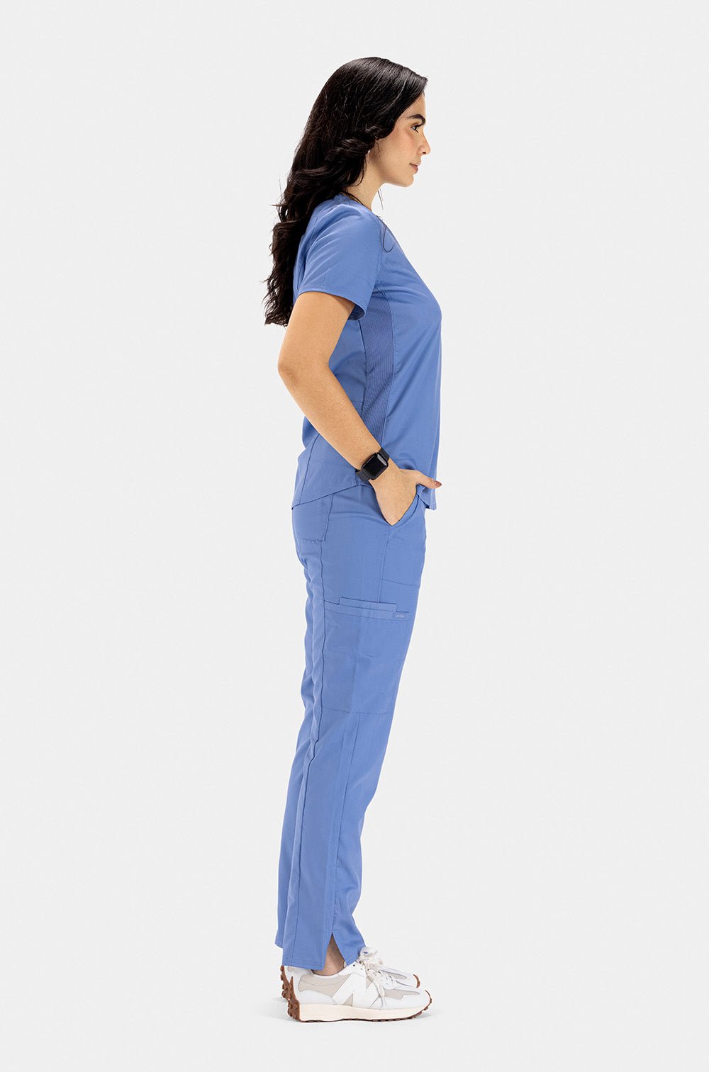 landau-proflex-vneck-top-لاندو-بروفلس-قميص-نسائي-CIELBLUE