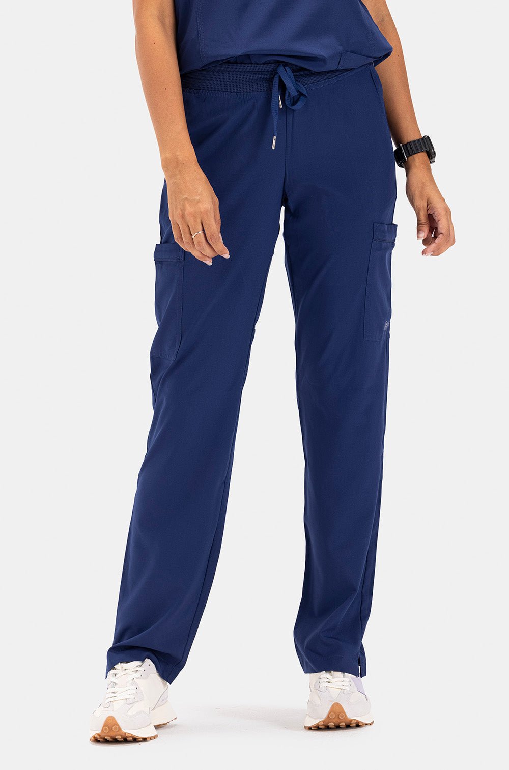 white-cross-fit-scrubs-female-NAVY