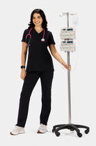 white-cross-fit-scrubs-female-PEWTER
