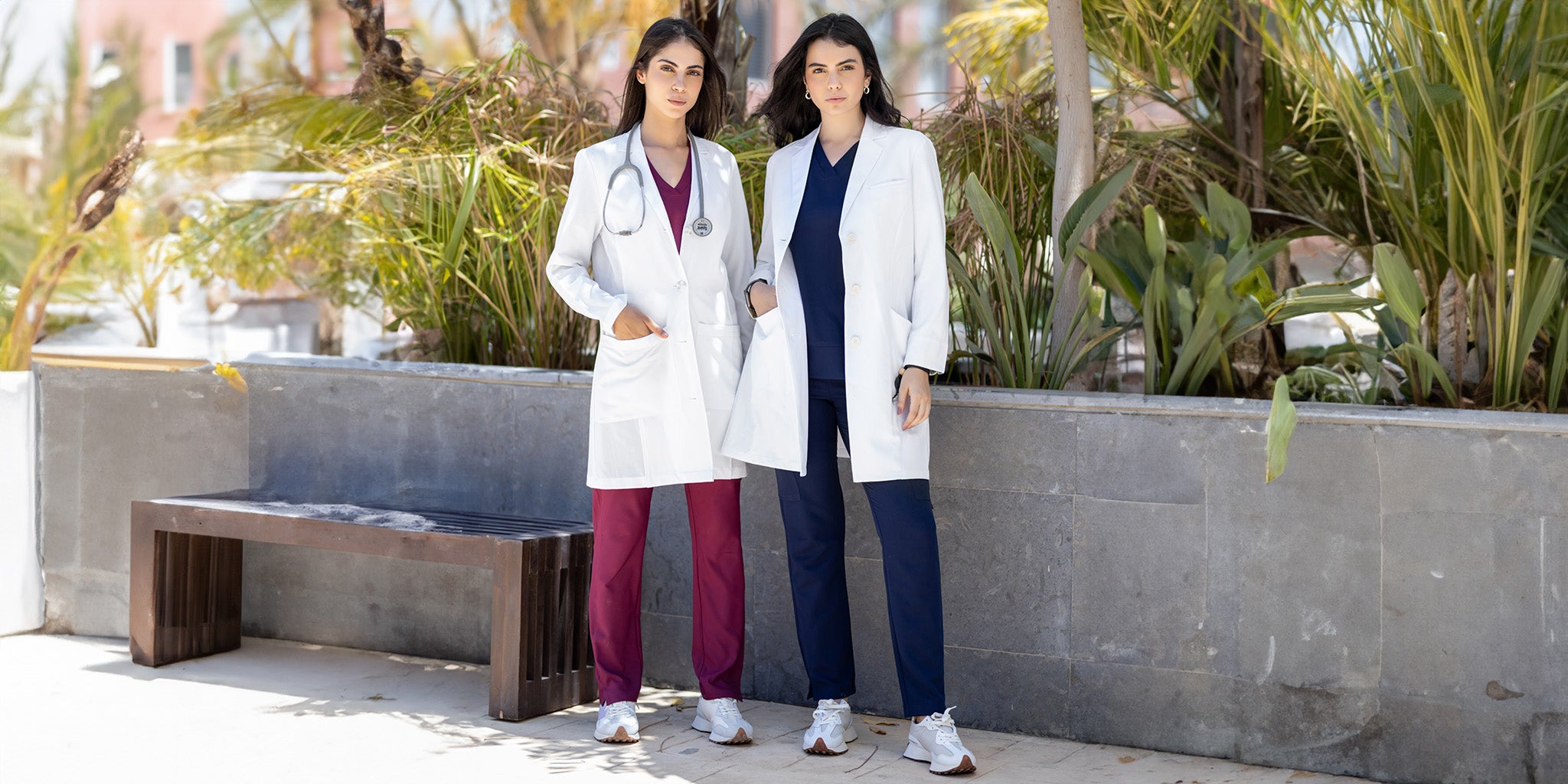 chic scrubs and coats