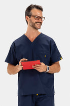 scrub top unisex men women navy