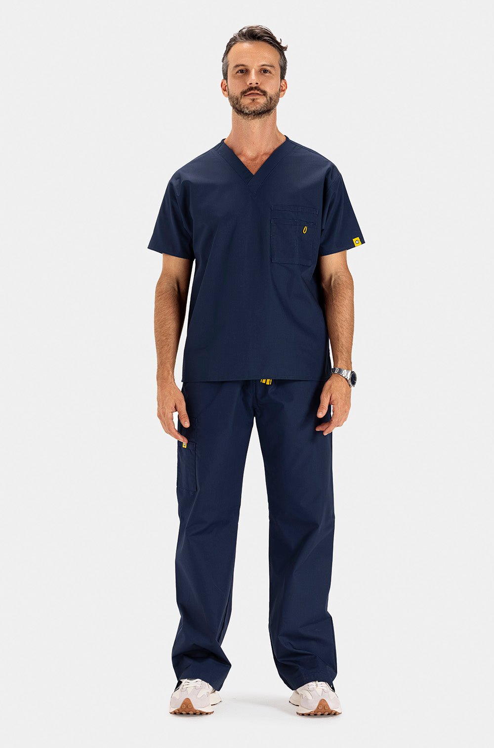 scrub top unisex men women navy