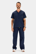 scrub top unisex men women navy