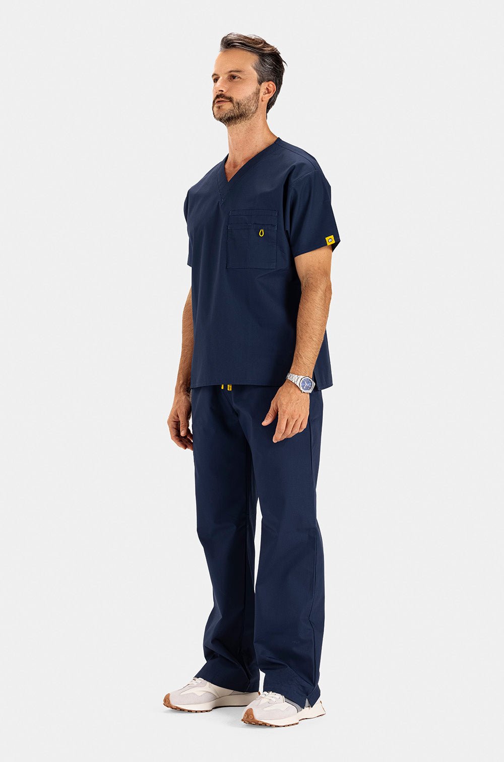 scrub top unisex men women navy