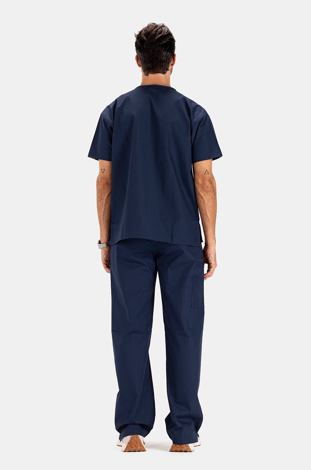 scrub top unisex men women navy