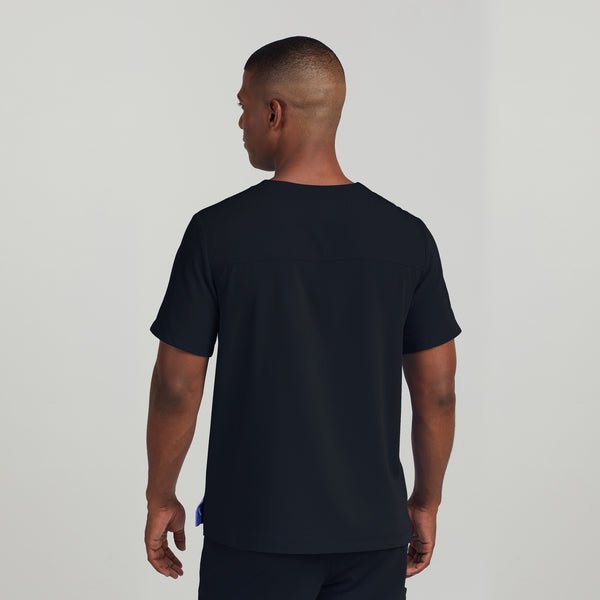 white-cross-crft-men-v-nck-top-BLACK