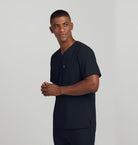 white-cross-crft-men-v-nck-top-BLACK