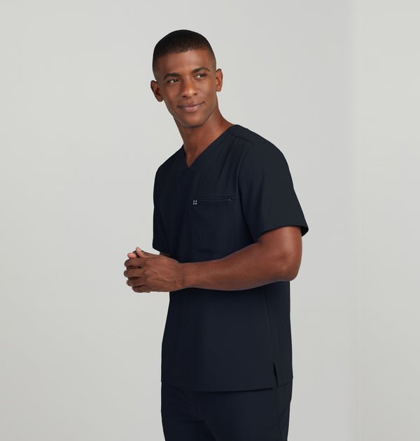 white-cross-crft-men-v-nck-top-BLACK