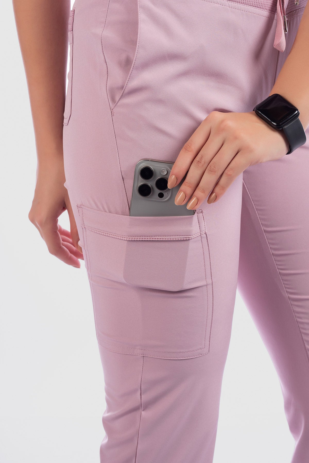 white-cross-fit-scrubs-female-BLACK