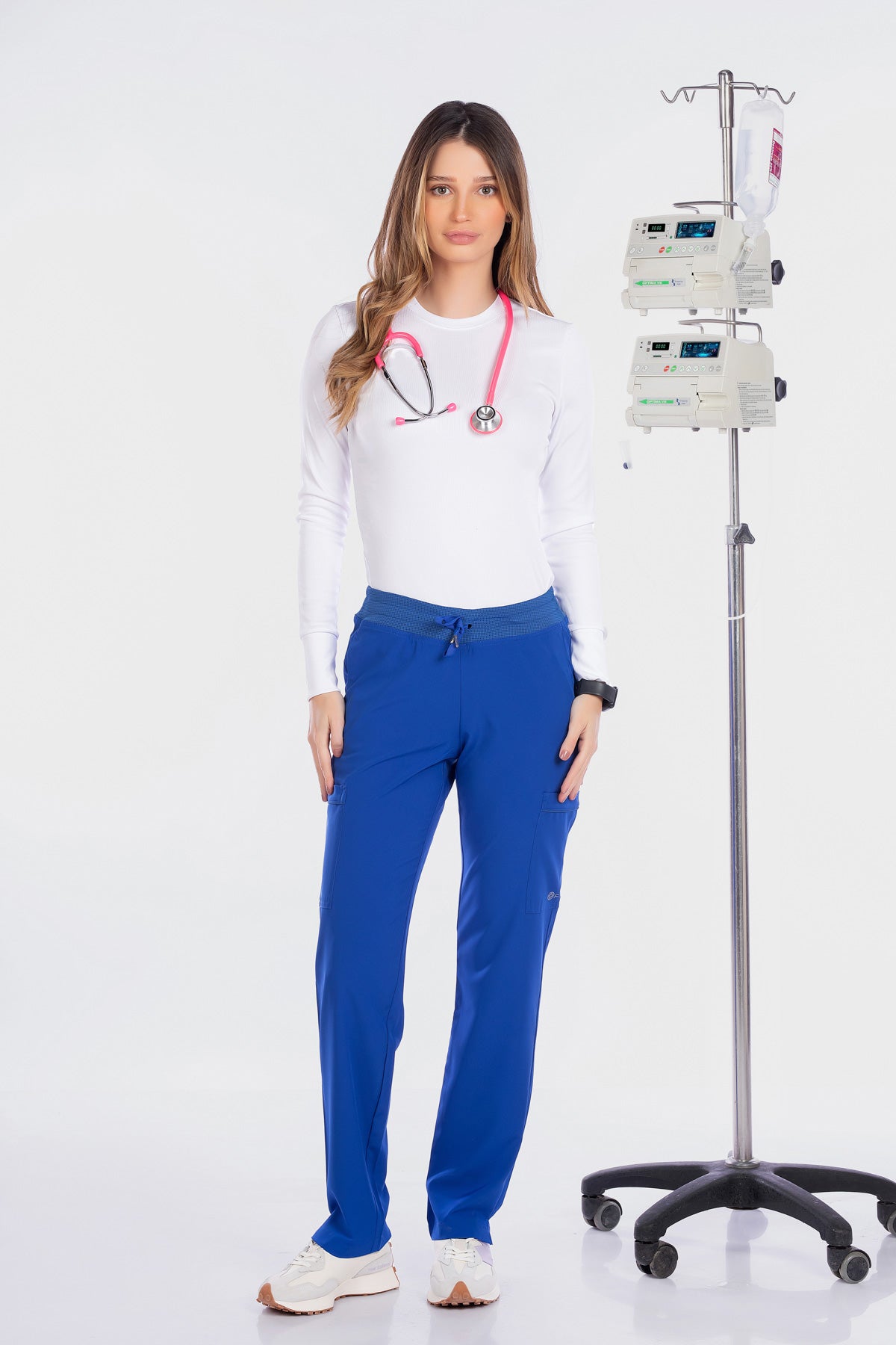 white-cross-fit-scrubs-female-ROYAL