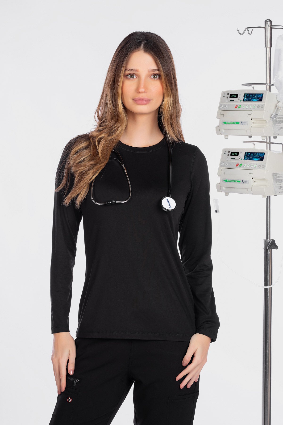 womens-long-slv-underscrub-top-BLACK