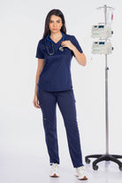 landau-proflex-vneck-top-لاندو-بروفلس-قميص-نسائي-NAVY