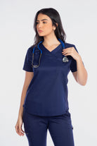 landau-proflex-vneck-top-لاندو-بروفلس-قميص-نسائي-NAVY