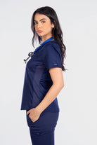 landau-proflex-vneck-top-لاندو-بروفلس-قميص-نسائي-NAVY