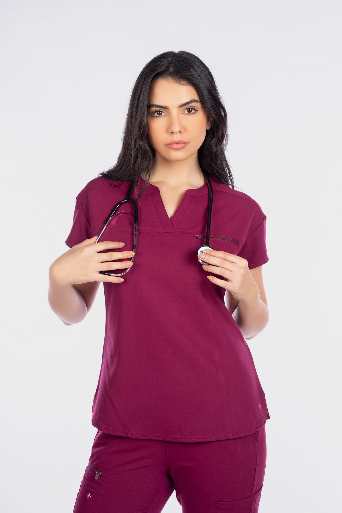 white-cross-v-tess-women-top-وايت-كروس-فيتيس-قميص-نسائي-WINE