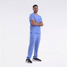 landau-forward-men-v- Scrub Top - سكراب طبي رجالي -CIELBLUE