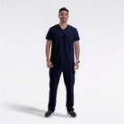 landau-forward-men-v- Scrub Top -لاندو-فوروارد-قميص-رجالي-CIELBLUE