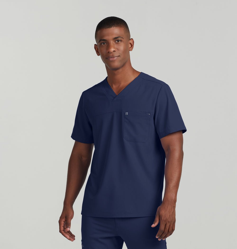 white-cross-crft-men-v-nck-top-BLACK