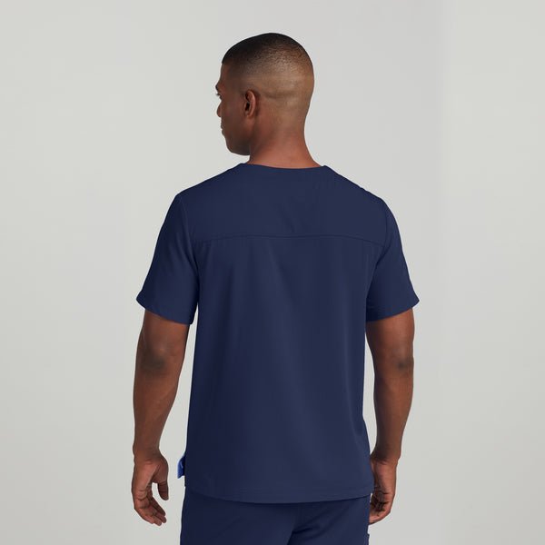 white-cross-crft-men-v-nck-top-BLACK