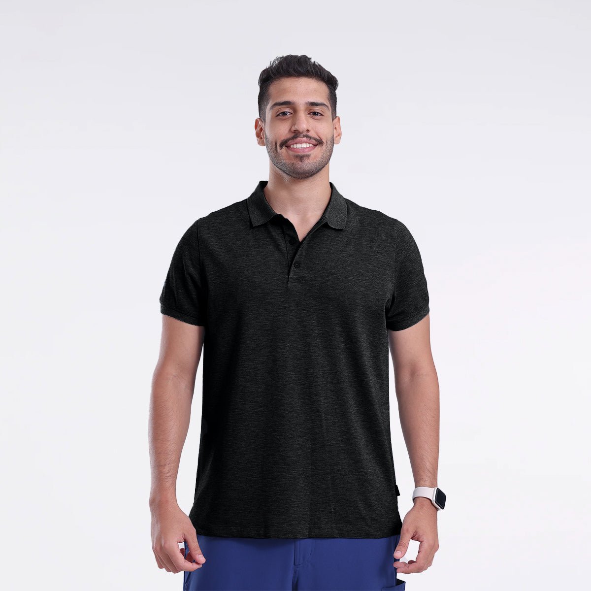 male-polo-shirts-from-medelita-BLACK