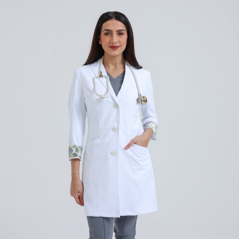 CLASSICO WOMEN FLORAL LABCOAT - Drs Lounge
