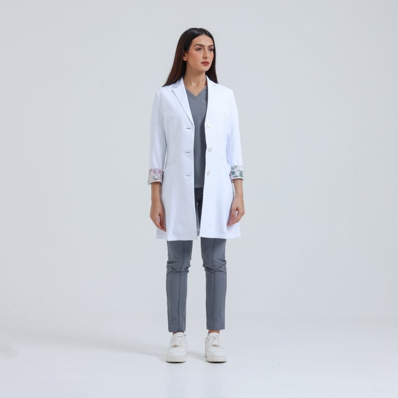 CLASSICO WOMEN FLORAL LABCOAT - Drs Lounge