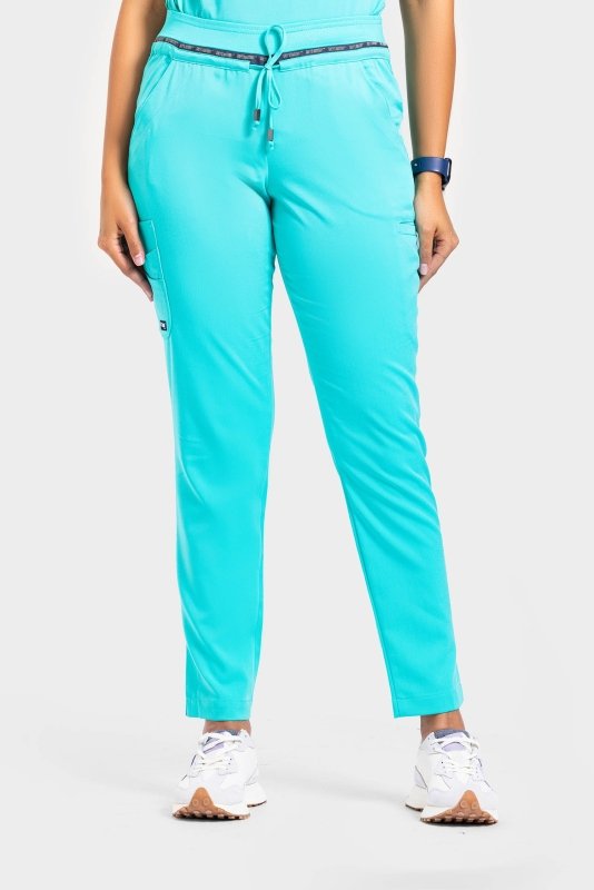 GREY'S ANATOMY SPANDEX SERENA 7-POCKET MID-RISE SCRUB WOMEN PANT GRSP526