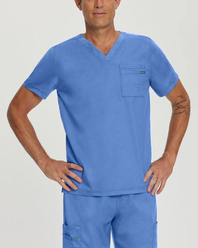 LANDAU PROFLEX MEN V-NECK TOP - Drs Lounge