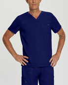 LANDAU PROFLEX MEN V-NECK TOP - Drs Lounge