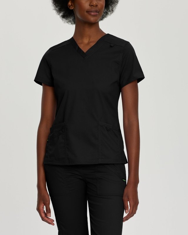 LANDAU PROFLEX WOMEN V NCK TOP - Drs Lounge
