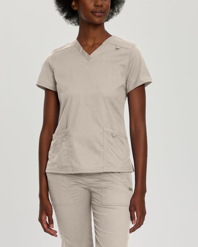 LANDAU PROFLEX WOMEN V NCK TOP - Drs Lounge